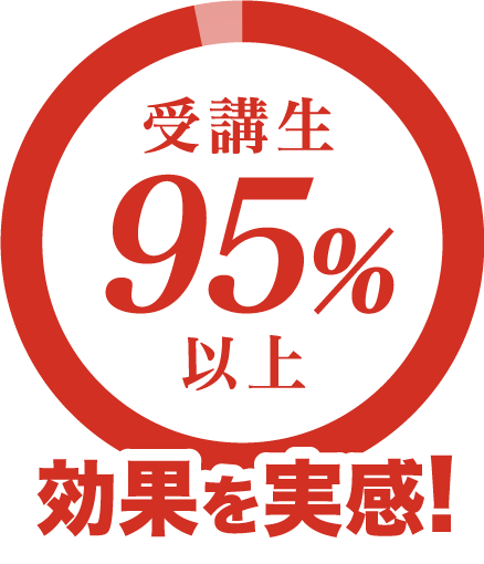 受講生95%以上効果を実感!